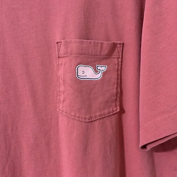 Vineyard Vines Whale Lawrence Tee in Salmon Color Size M - Picture 3 of 6